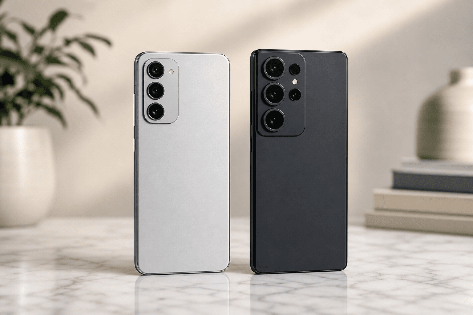 iPhone 16 Pro and Samsung Galaxy S25 Ultra side by side